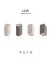 LEVI * APLIQUE EXTERIOR R GRIS OSCURO IP65 2L*GU10